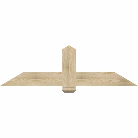 Ekena Millwork Eugene Rough Sawn Timber Gable Bracket, Douglas Fir, 60"W x 17"H x 4"D x 6"F, 7/12 Pitch GBW060X17X0406EUG00RDF
